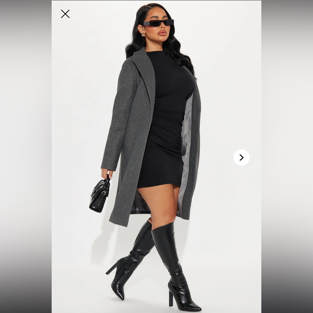Natalie Wool Coat - Heather Grey